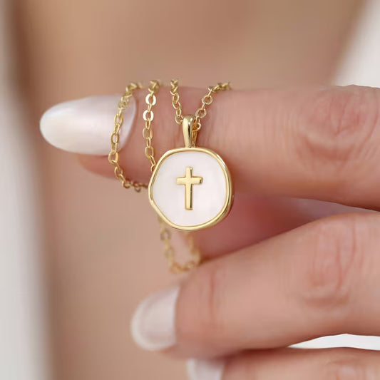 Enamel Cross Necklace
