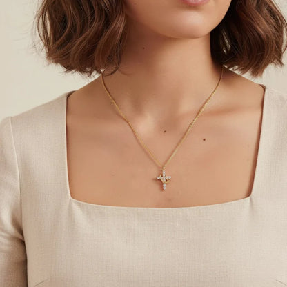 Cross and Crown Necklace