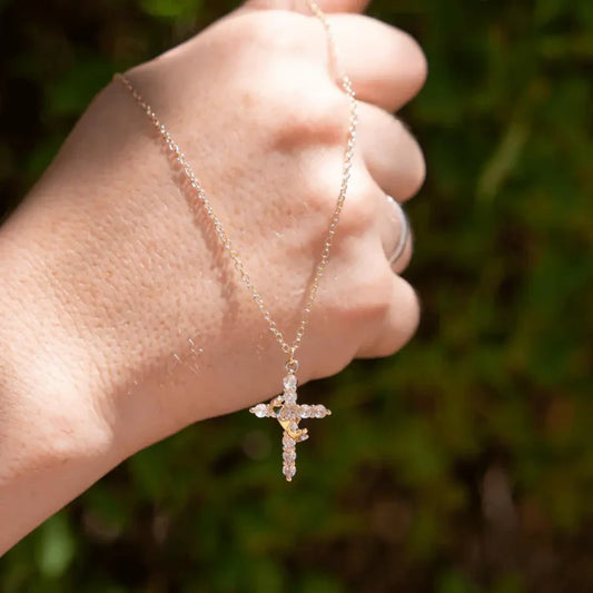 Cross and Crown Necklace
